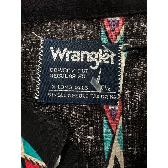 Vintage Wrangler Western Shirt Mens M Aztec Stripe Button Shirt - XL - Picture 4 of 5